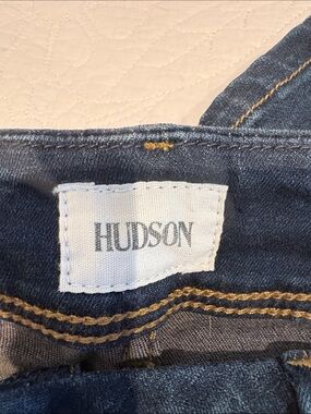 Hudson Jeans Beth  Dark Indigo Denim with Gold Stitching